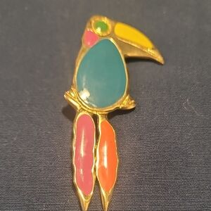 Colorful Toucan Brooch